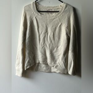 Anthropologie Cream Crew Neck Sweater